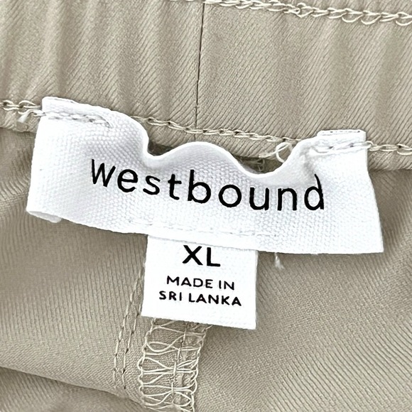 Westbound NWT High Waist Elastic & Drawstring Khaki Color Shorts w/Pockets  XL - Picture 4 of 6